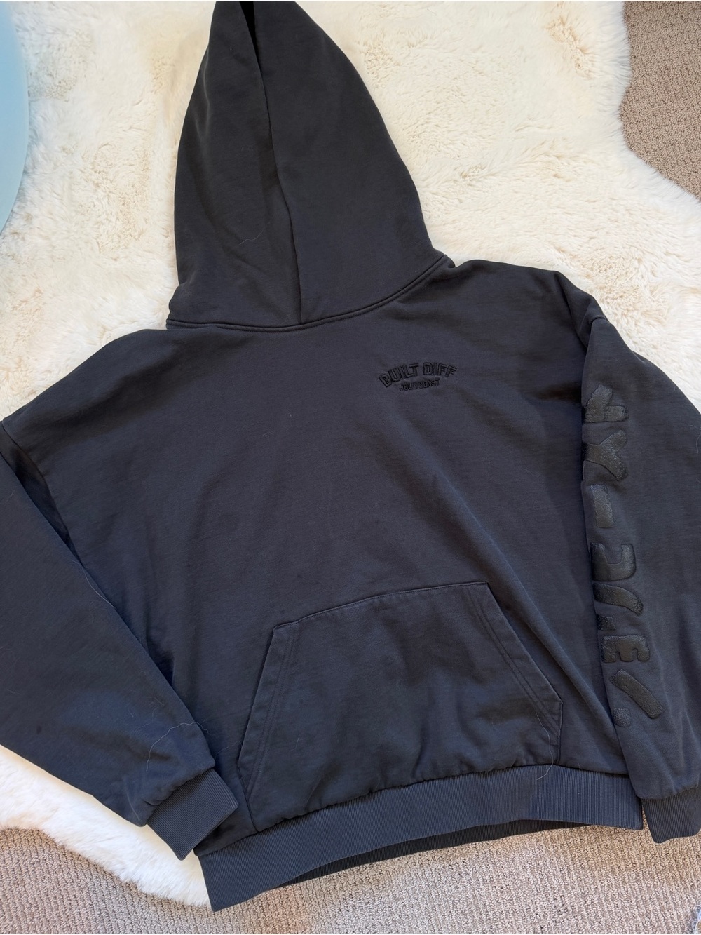Jollybeast Built Diff Pullover Hoodie Sweatshirt M - Black